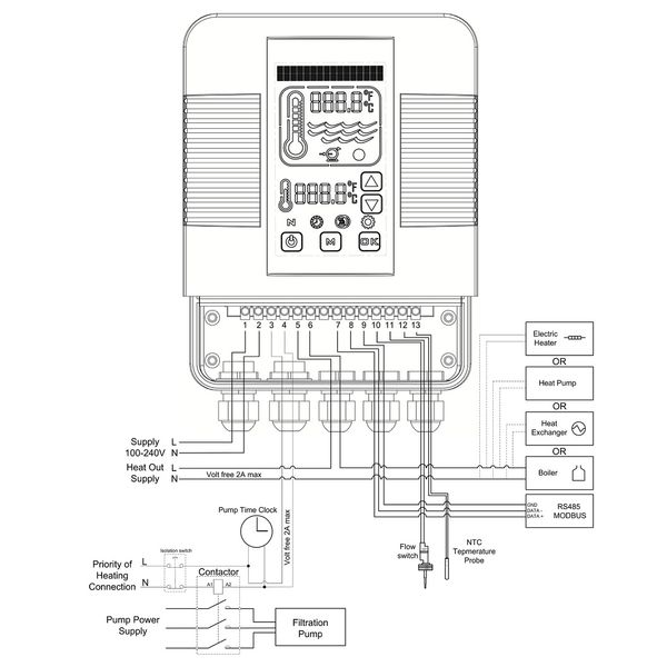 Цифровий контролер Elecro Heatsmart Plus теплообмінника G2/SST + датчик протоки та температури 17160 фото