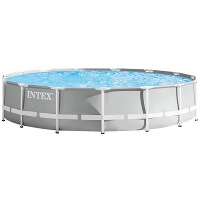Каркасний басейн Intex 26724 (457х107 см) з картриджним фільтром, драбиною та тентом 31410 фото