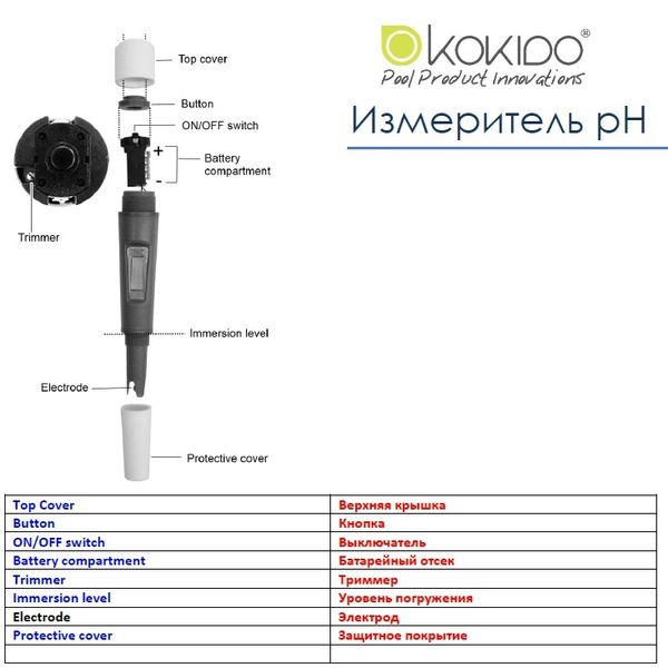 Тестер Kokido K977CS цифровий рН-метр 12307 фото